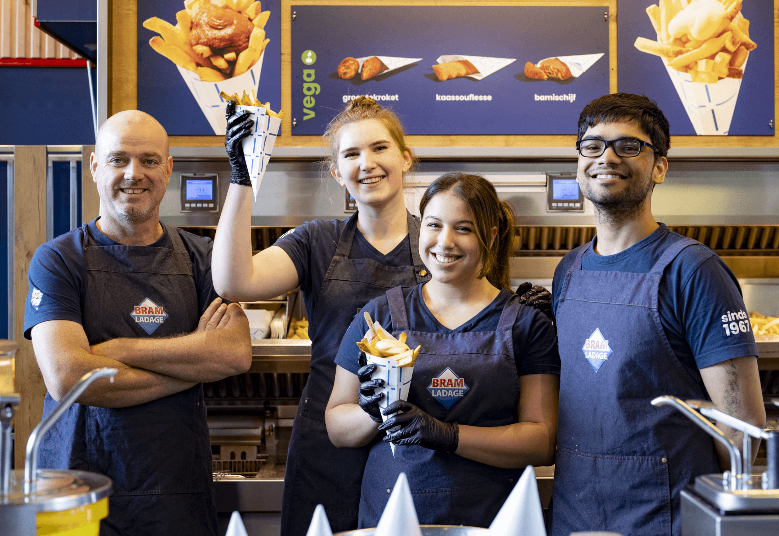 4 medewerkers die werken bij Bram Ladage in de Markthal