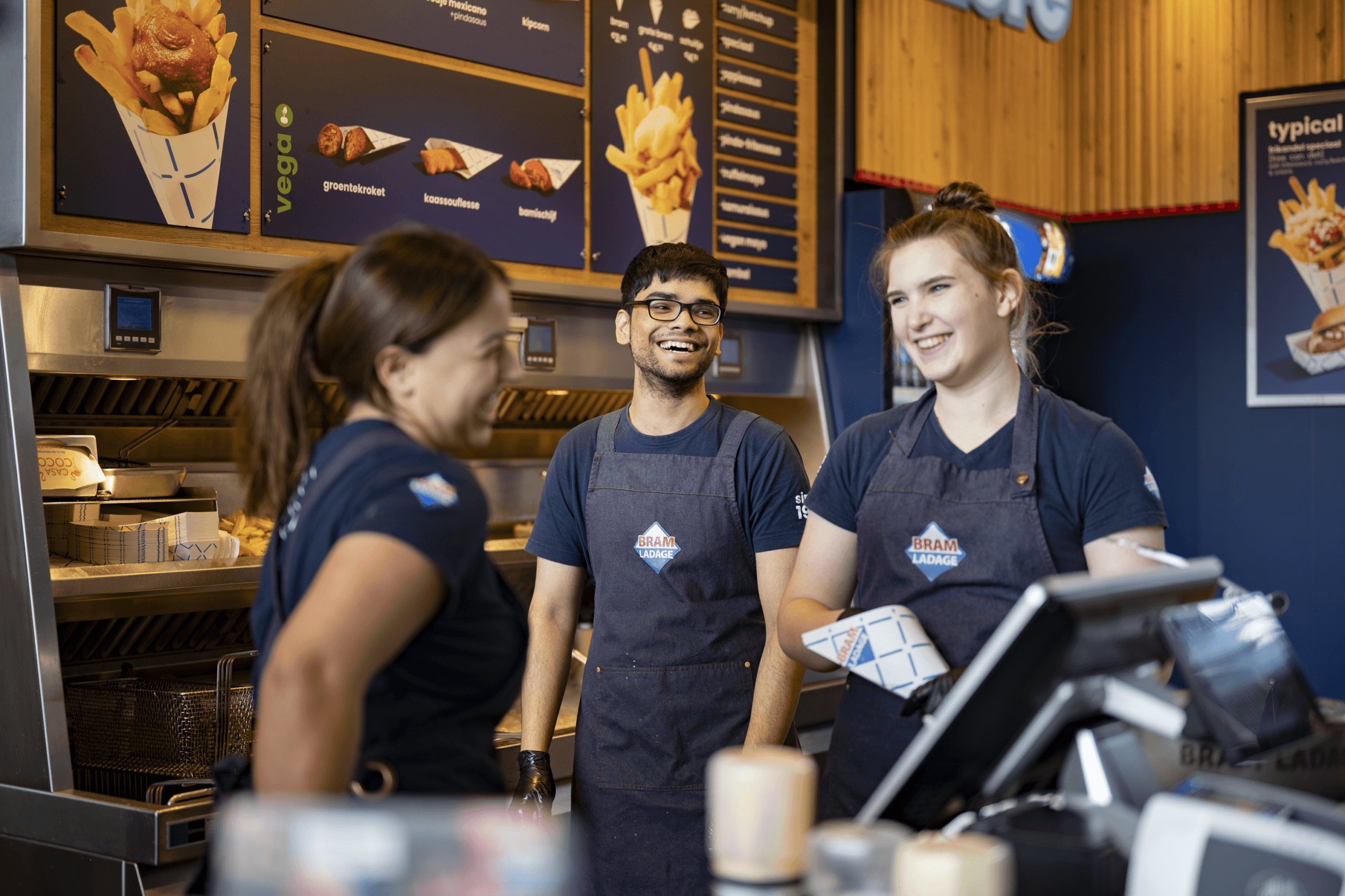 3 medewerkers die werken bij Bram Ladage in de Markthal