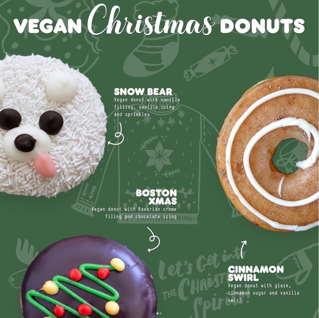 Dunkin X mas vegan donuts